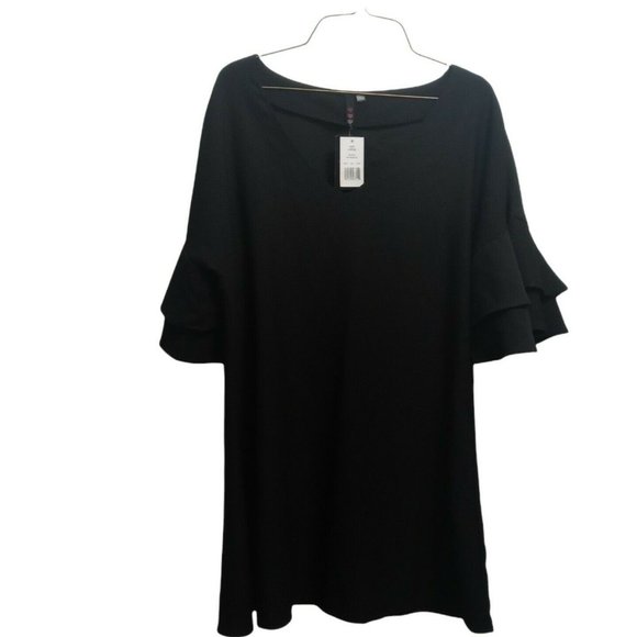 NWT Big Strike USA by HS Little Black Dress Mid-Thigh Ladies Size Large *NEW* - Picture 1 of 8